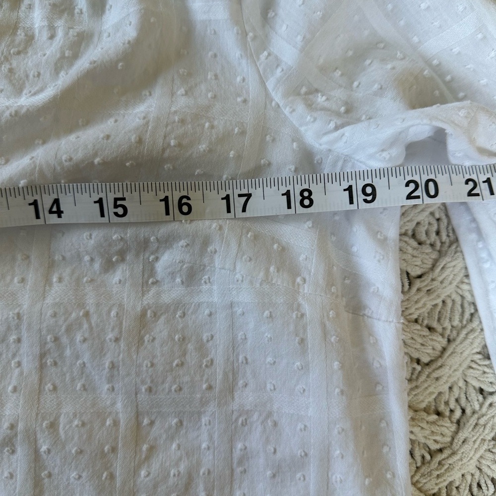 Talbots White Swiss Dot Top Blouse - Picture 4 of 7
